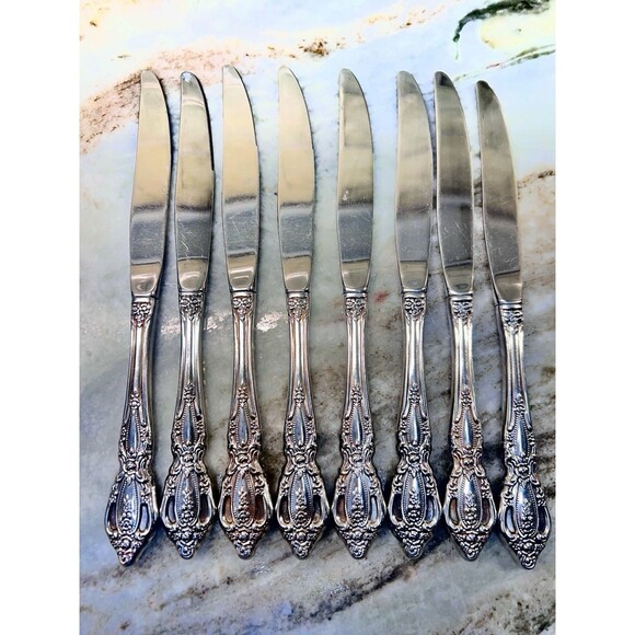 Oneida Community BRAHMS Stainless (8) Dinner Knives Glossy Silverware Flatware - Picture 2 of 4